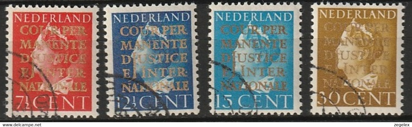 1940 Cour De Justice NVPH D16-D19 Complete. Gestempeld/canceled. - Dienstzegels