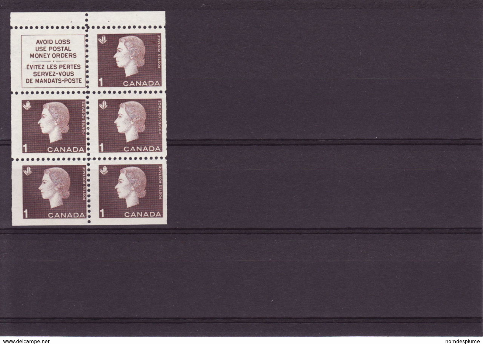 7901) Canada QE II Cameo Booklet Mint Light Hinge - Volledige Velletjes