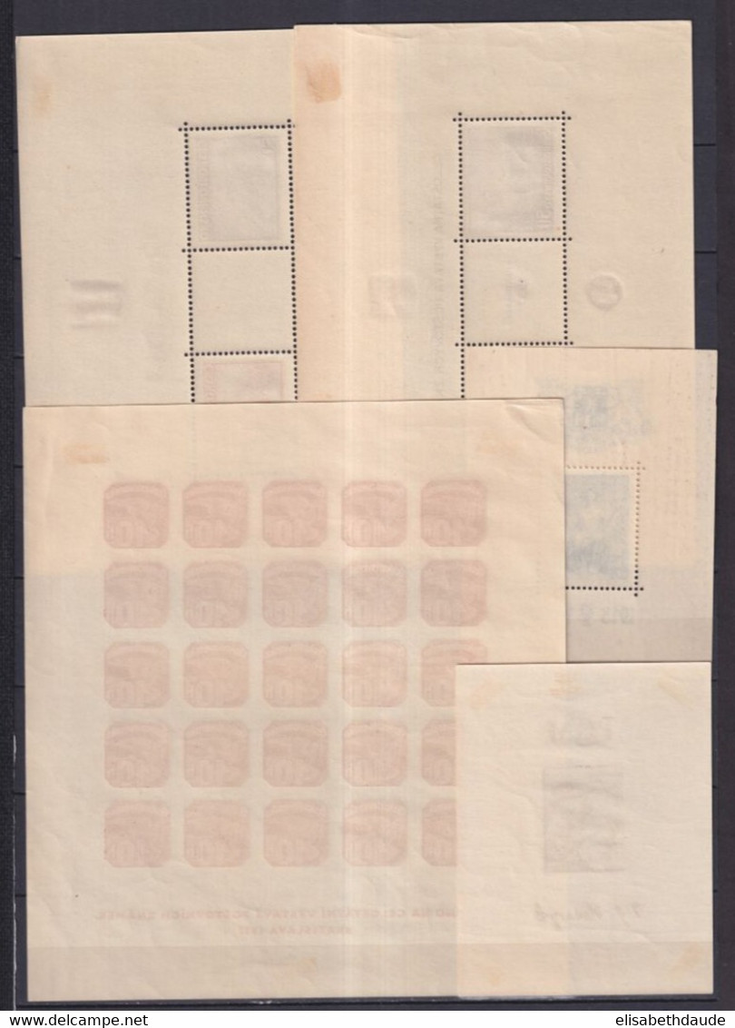 TCHECOSLOVAQUIE - 1937/1938 - BLOCS YVERT N°3/7 * MLH - - Neufs