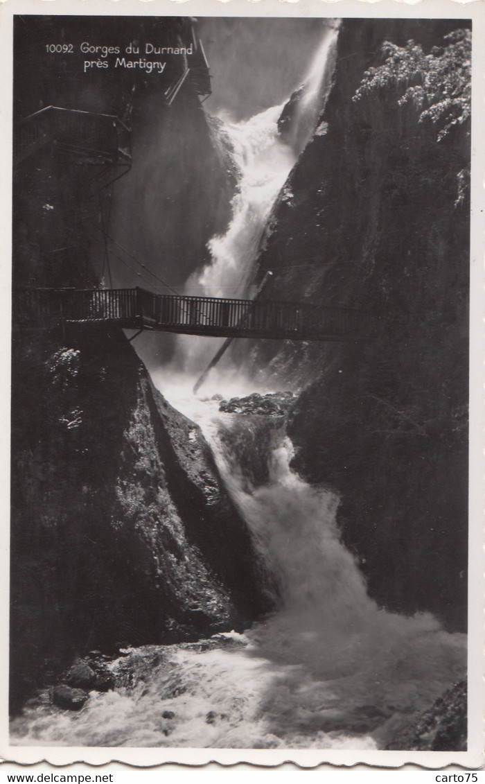 Suisse - Gorges Du Durnand Près Martigny - Pont - 1953 - Adressée Bourges 18 - Martigny