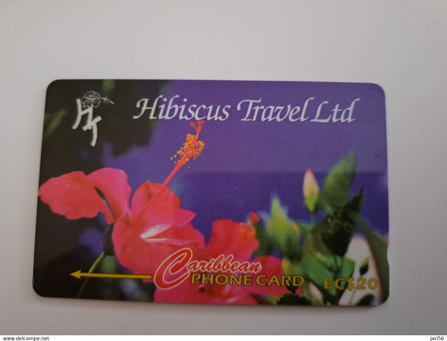 ST LUCIA    $ 20,-  CABLE & WIRELESS    147CSLA    HIBISCUS FLOWER   Fine Used Card ** 11448** - Sainte Lucie