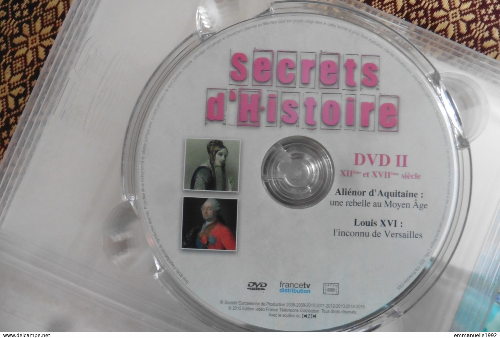 DVD Secrets D'Histoire Stéphane Bern - Aliénor D'Aquitaine -Louis XVI Versailles - Sans Boitier - Dokumentarfilme