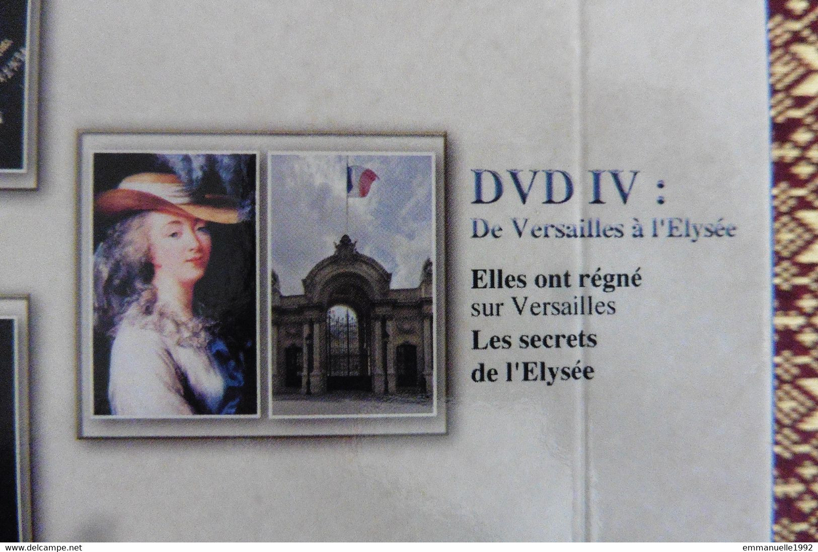 DVD Secrets D'Histoire Stéphane Bern - De Versailles à L'Elysée - Elles Ont Régné - Secrets De L'Elysée - Sans Boitier - Documentary