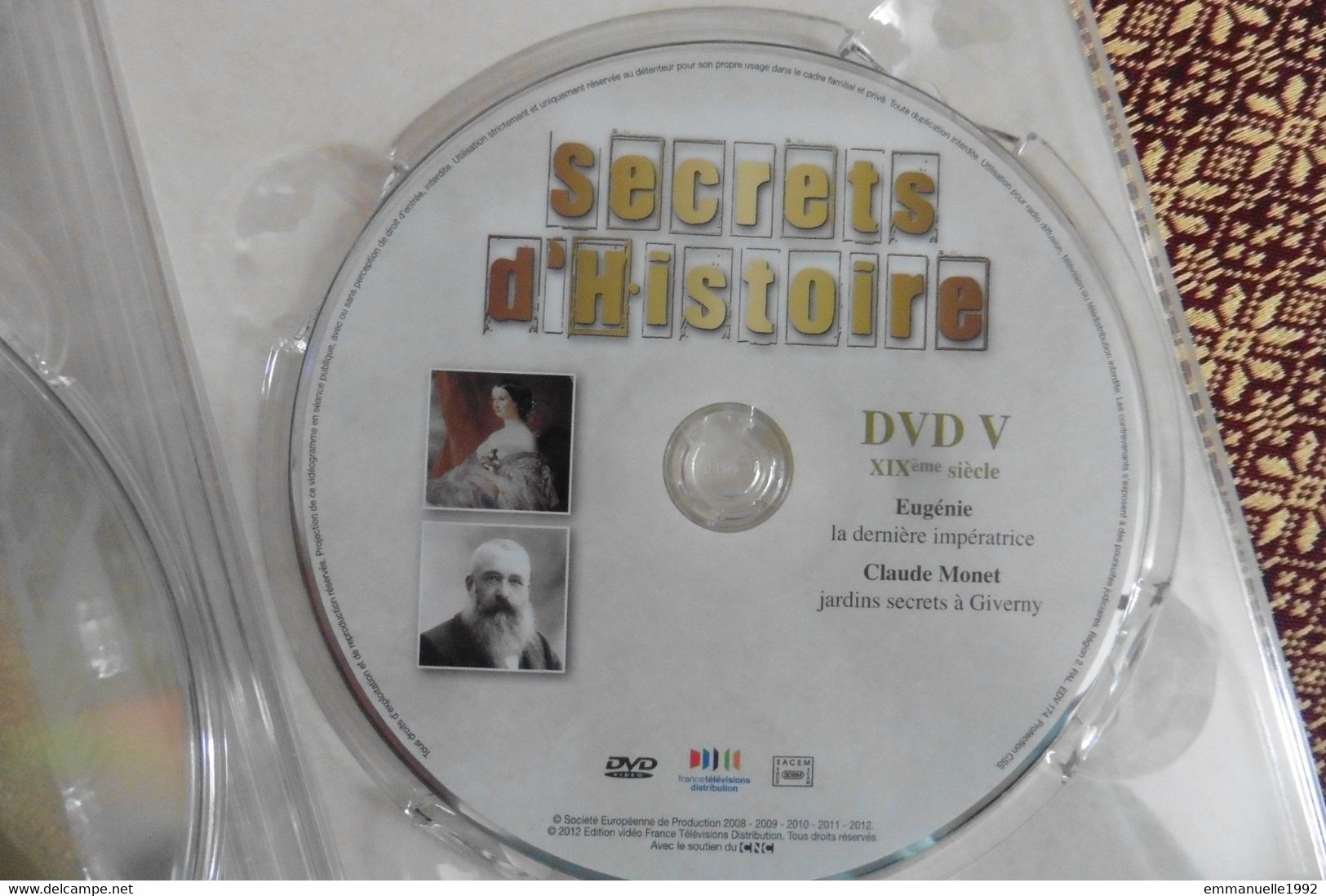 DVD Secrets D'Histoire Stéphane Bern - Impératrice Eugénie - Claude Monet Et Giverny - Sans Boitier - Dokumentarfilme