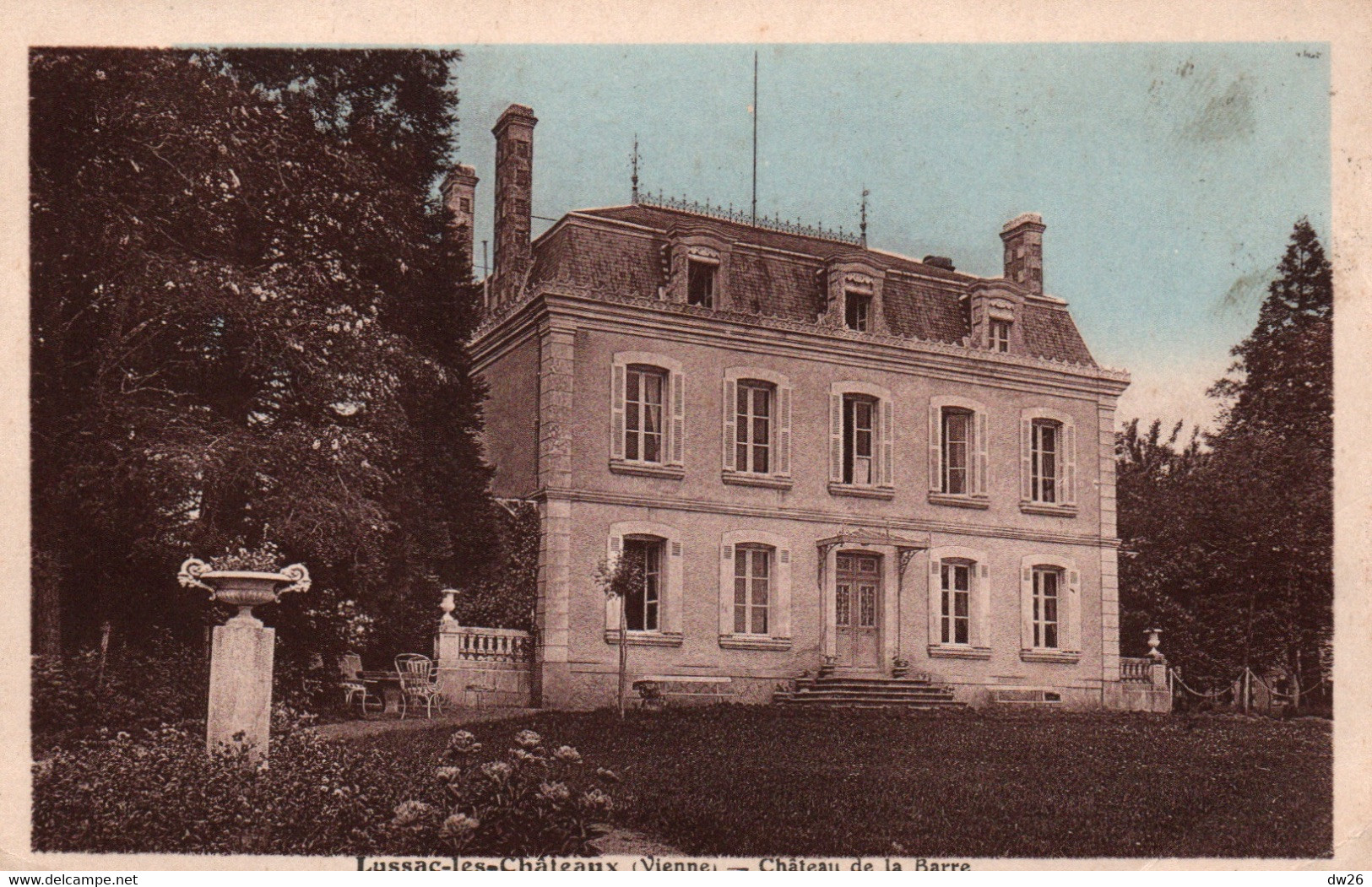 Lussac-les-Châteaux (Vienne) Le Château De La Barre - Edition Henri Macary - Carte De 1936 - Lussac Les Chateaux