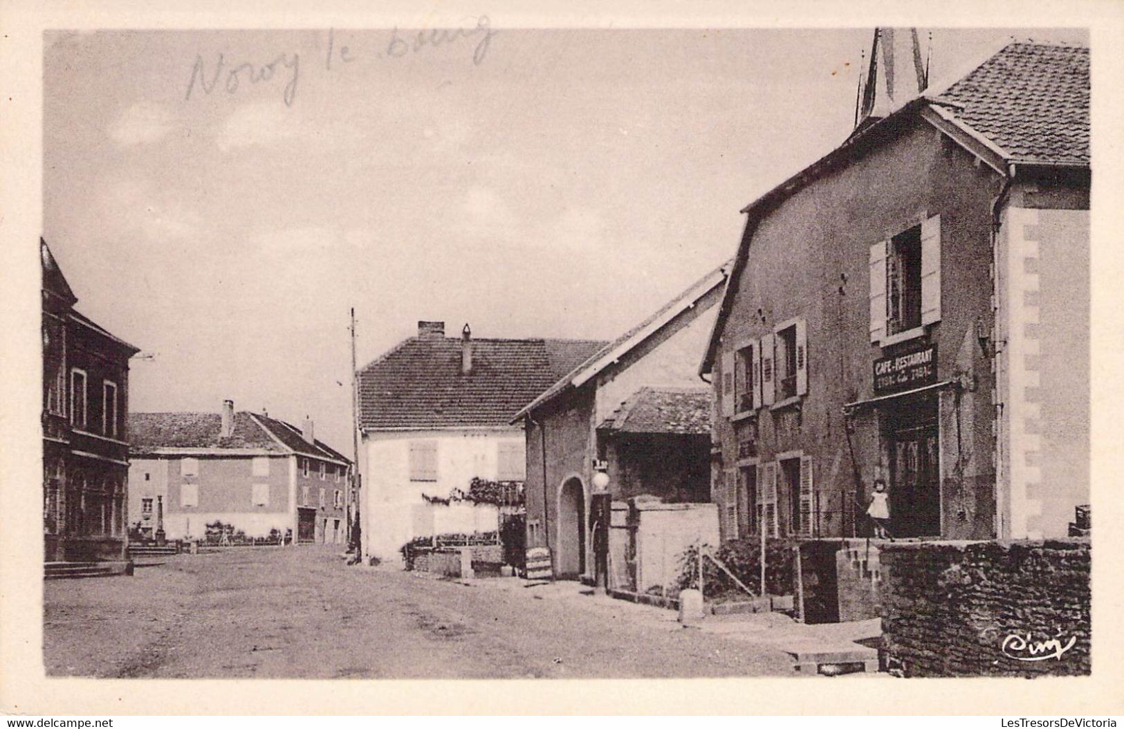 CPA France - Haute Saône - Noroy Le Bourg - Grande Rue - Carte Photo - Café Restaurant - Combier Impr Macon - 1955 - Noroy-le-Bourg