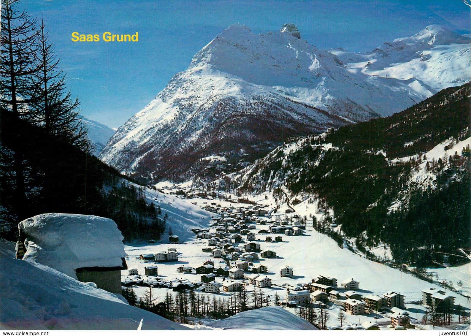 CPSM Saas Grund-Timbre    L1814 - Saas-Grund