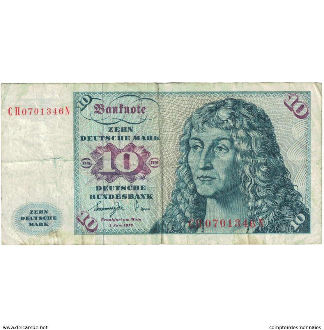 Billet, République Fédérale Allemande, 10 Deutsche Mark, 1977, KM:31c, TB - 10 Deutsche Mark