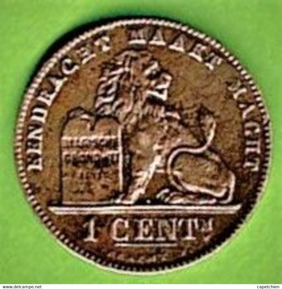 BELGIQUE / 1 CT / 1887 / LEGENDE EN FLAMAND - 1 Cent