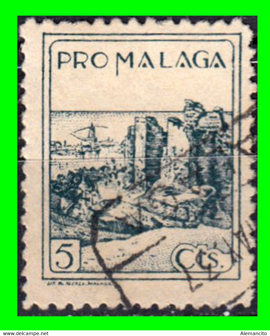 BENEFICENCIA MUNICIPAL - PRO MALAGA - 5 CTS - CORREOS - Kriegssteuermarken