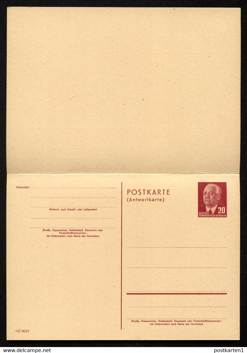 Postkarte Mit Antwort P61I Postfrisch Feinst 1955 Kat.50,00 € - Postales - Nuevos