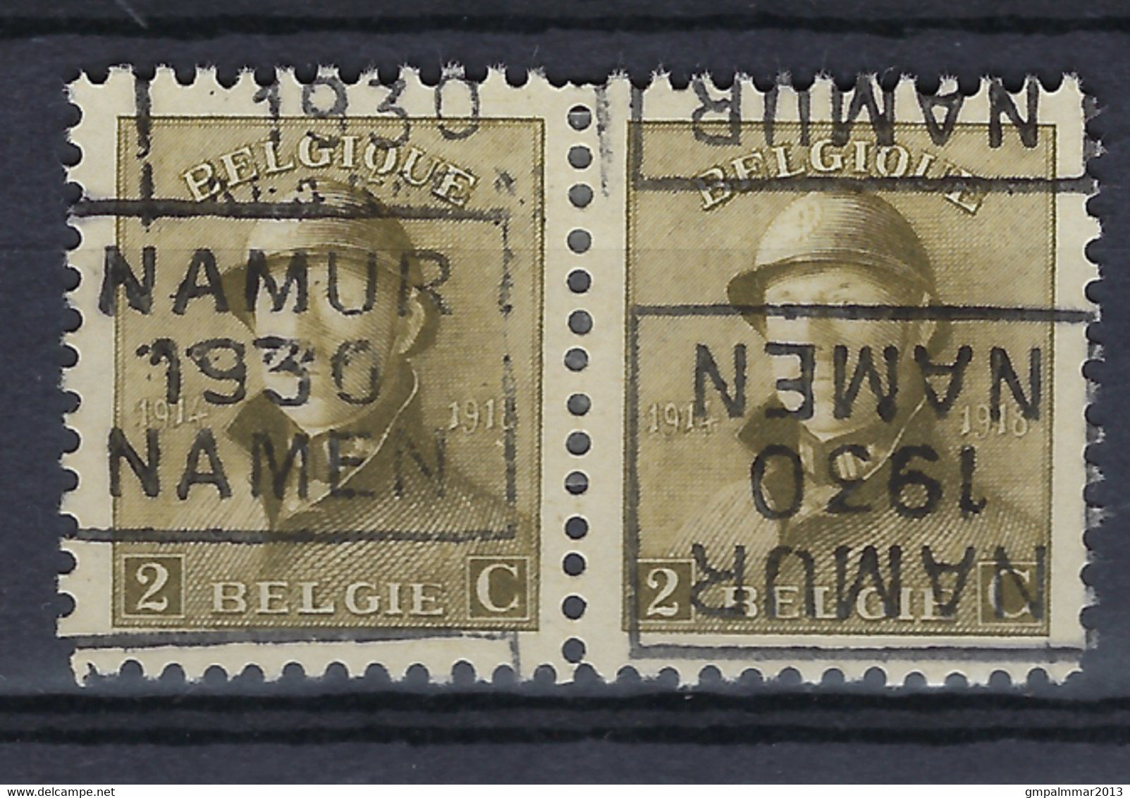 Koning Albert I Met Helm Nr. 166 Voorafgestempeld Nr. 5269   C + D Samenhangend NAMUR 1930 NAMEN  ; Staat Zie Scan ! RRR - Roller Precancels 1930-..
