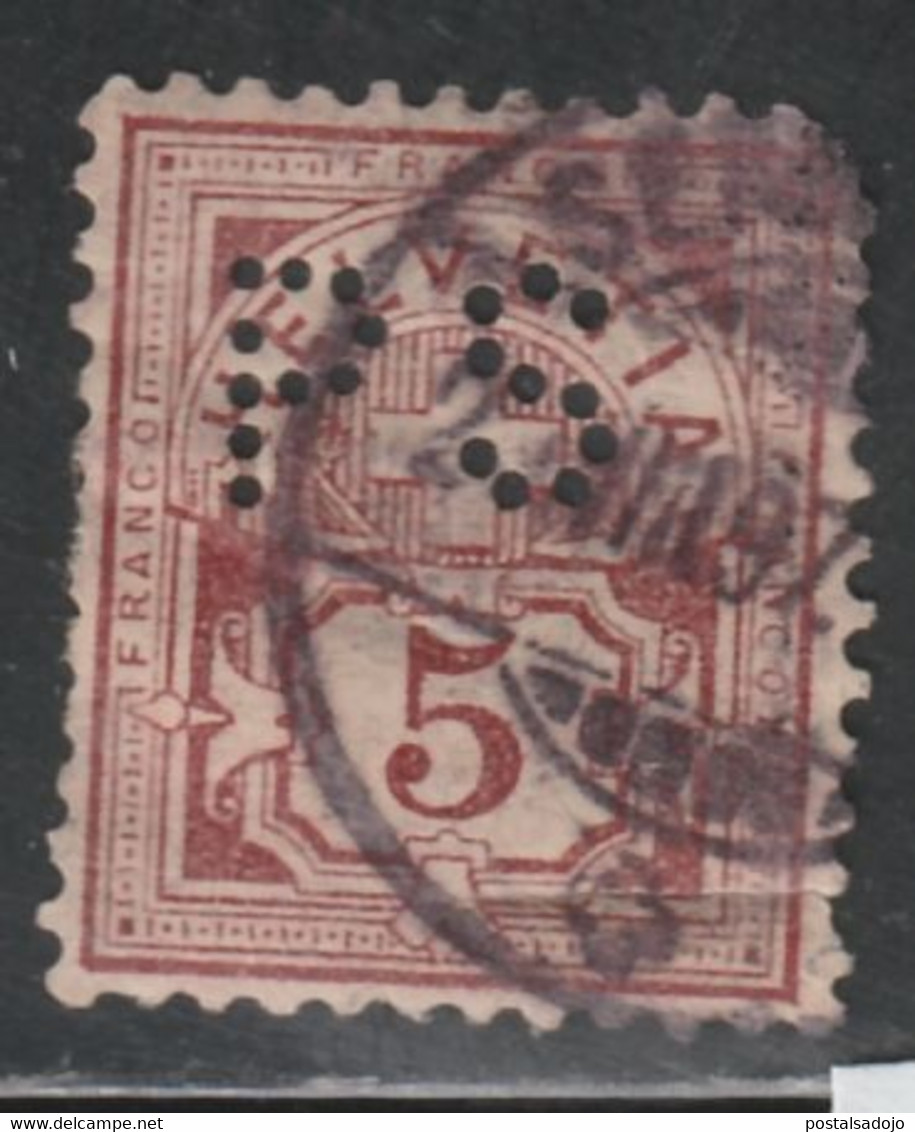 SUISSE 1305 // YVERT 65 (PERF. PS) // 1892-99 - Perforés