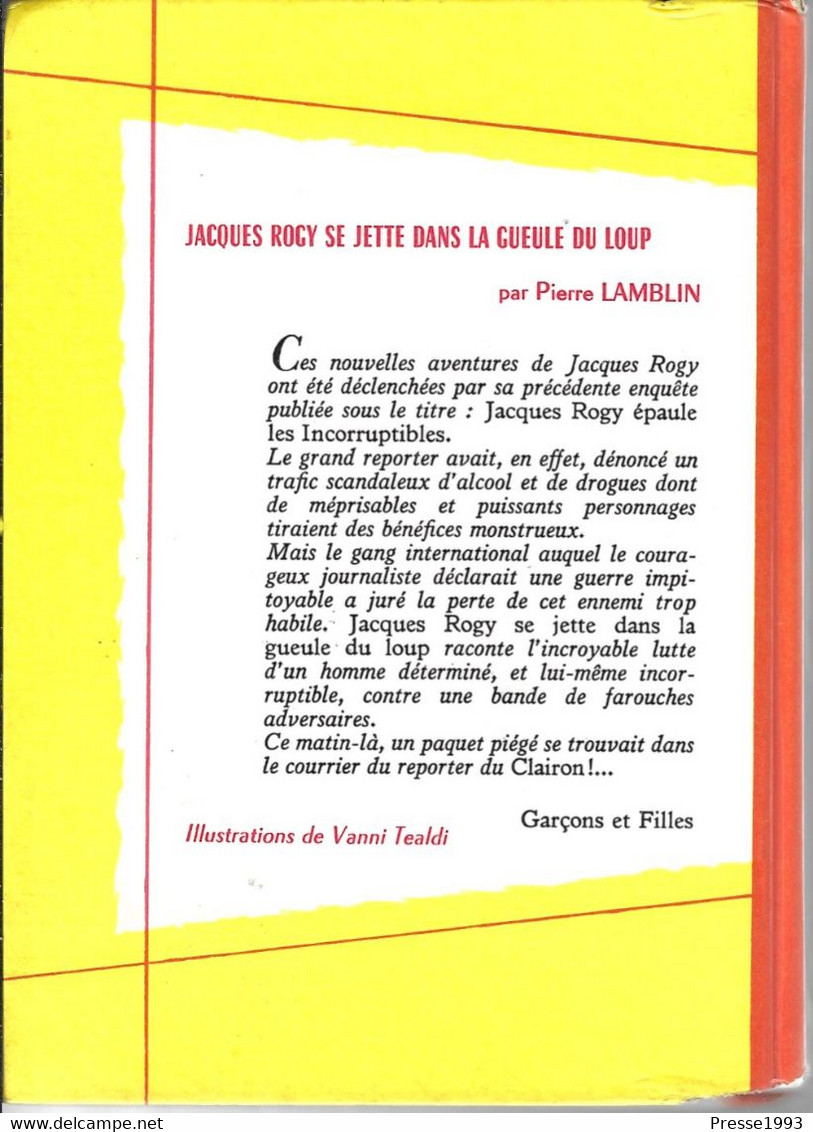 Jacques Rogy Se Jette Dans La Gueule Du Loup - Pierre Lamblin - Novembre 1970 - Collection Spirale