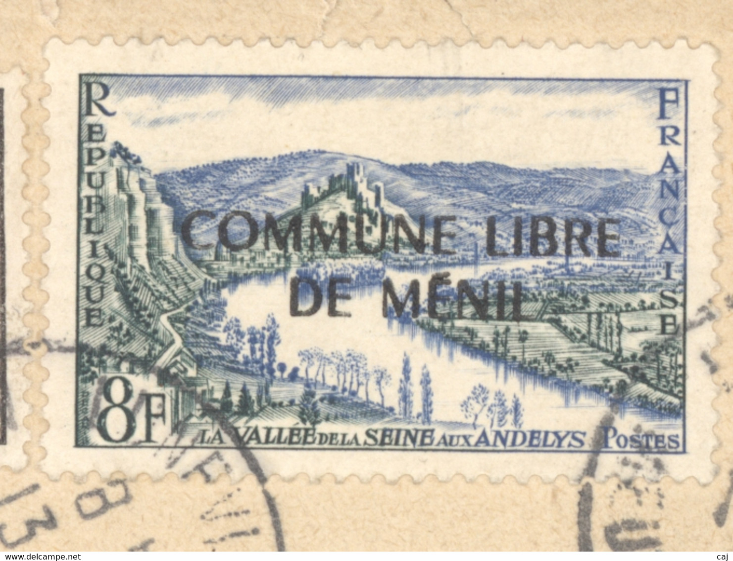 0ll  003  -  France  :  Yv  929  (o) Surchargé: Commune Libre De Ménil  13-8-55 - Covers & Documents