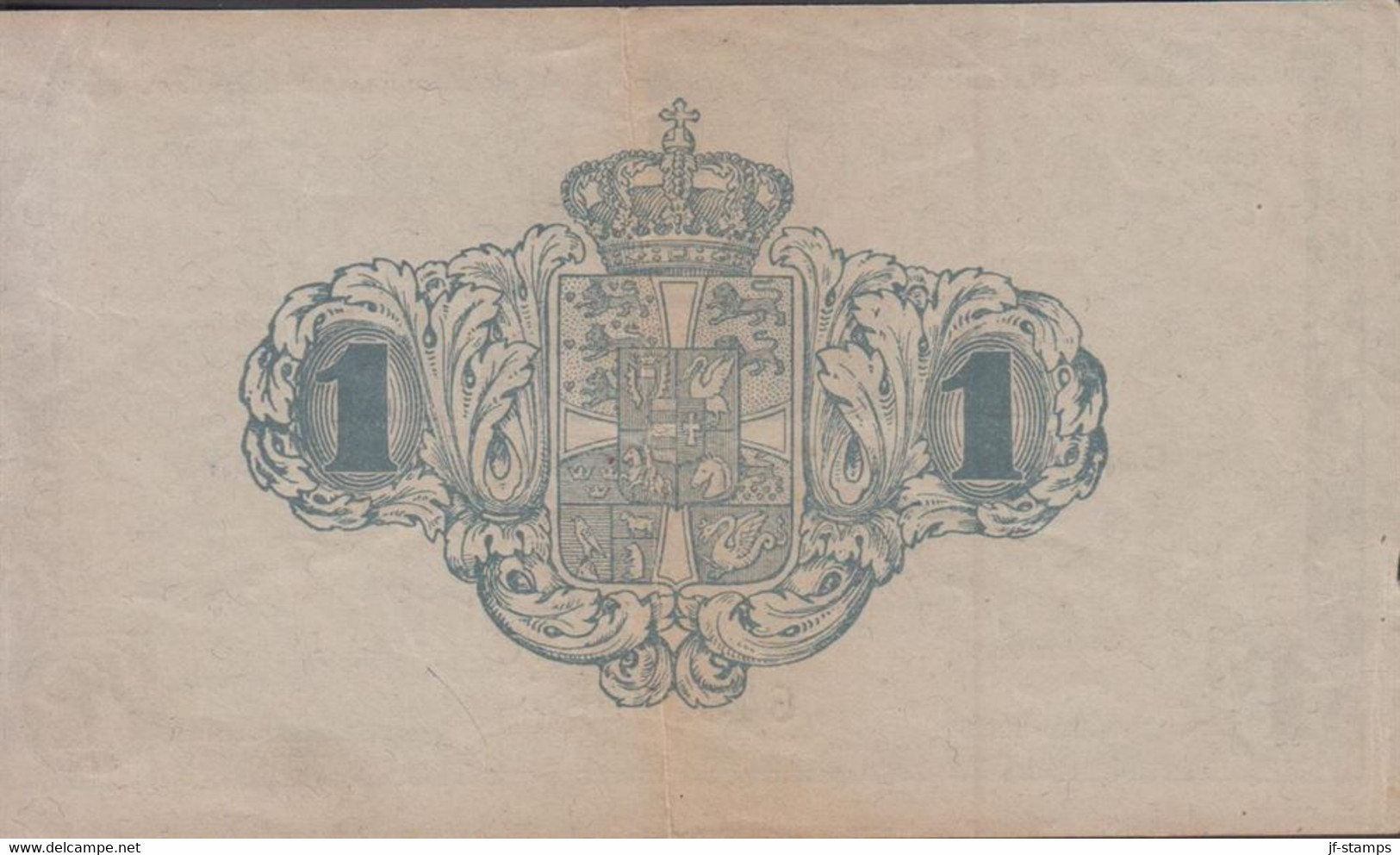 1916. DANMARK. NATIONALBANKEN I KJØBENHAVN 1916 1KRONE. Fold.  - JF429810 - Dänemark