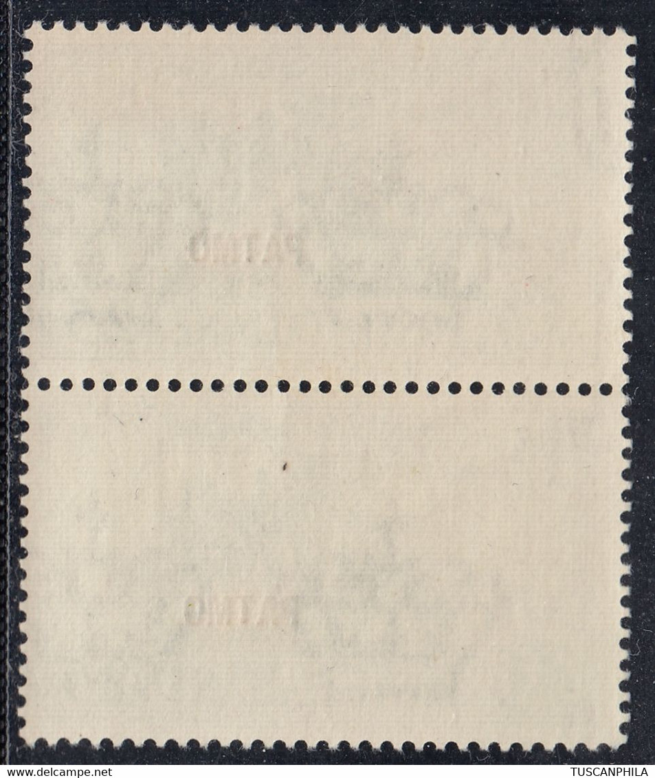 1932 2 Valori Sass. N. 19 MNH** Cv 140 - Egée (Patmo)