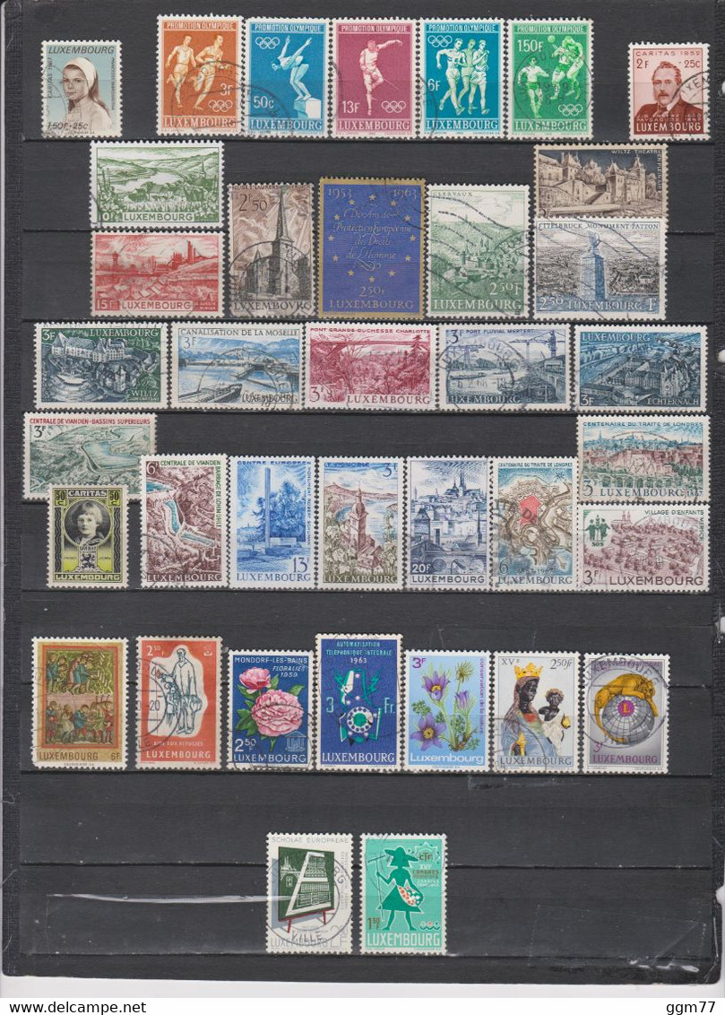 160 TIMBRES LUXEMBOURG OBLITERES & NEUFS**&* + SANS GOMME DE 1874 à 1971  Cote : 89,65 € - Gebraucht