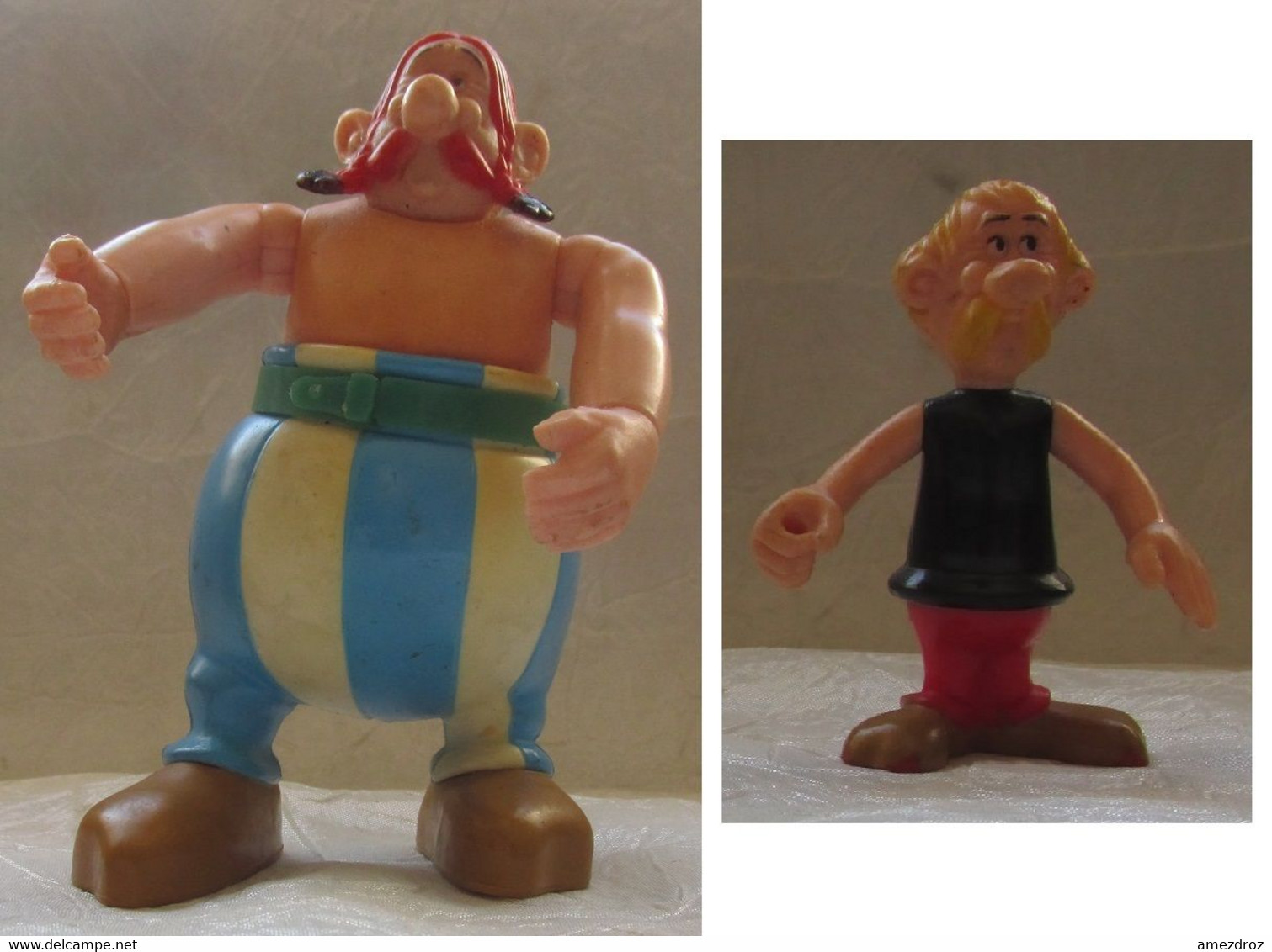 Astérix 1980 Toycloud - Obélix Et Astérix Articulés 11,5 Cm Et 7 Cm (a) - Asterix & Obelix