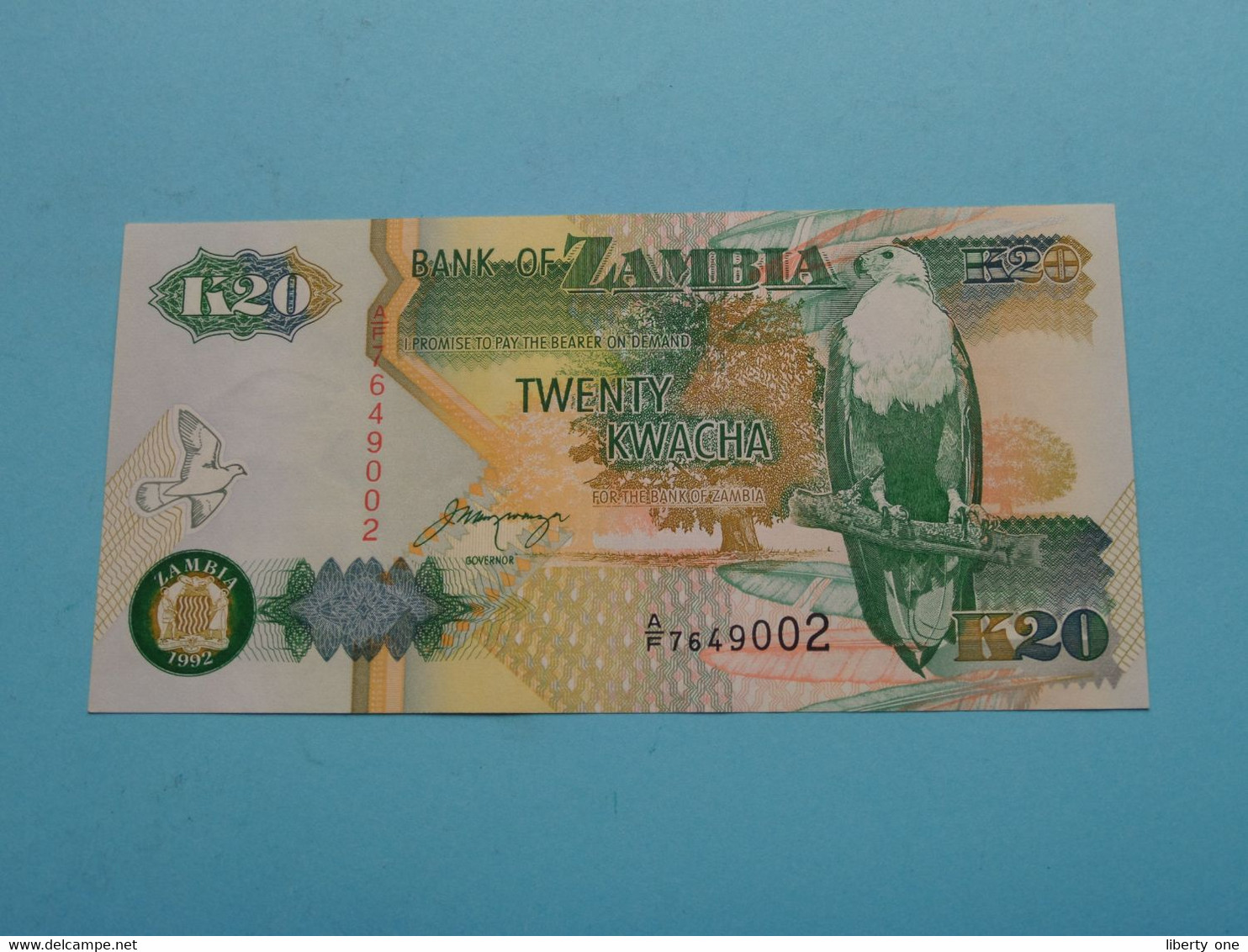 20 Twenty KWACHA > Bank Of ZAMBIA 1992 ( A/F7649002 ) ( For Grade, Please See Photo ) UNC ! - Zambie