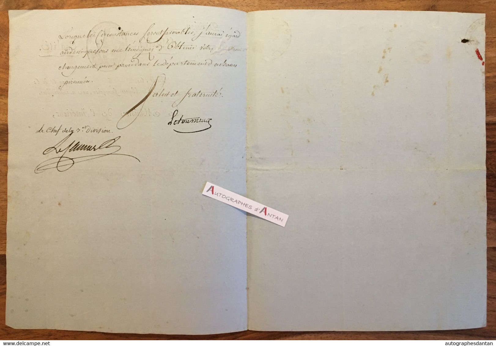 ● LETOURNEUX 1798 Ministre Intérieur > Eauze (Gers) Ponts Et Chaussées - Saint-Julien-de-Concelles Lettre Révolution - Politicians  & Military