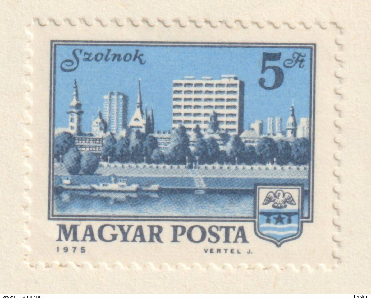 Coat Of Arms : Pelican + BRIDGE River Tisza Ship / 900th Anniv. City SZOLNOK Hungary 1975 FDC Cover - Lettres & Documents