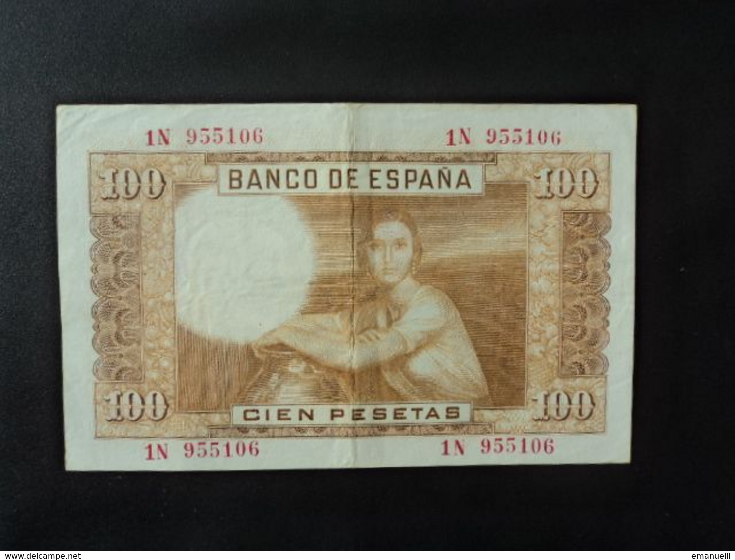 ESPAGNE * : 100 PESETAS     7.4.1953     CB 173 / CMB 492 / P 145a      TTB+  ** - 100 Pesetas