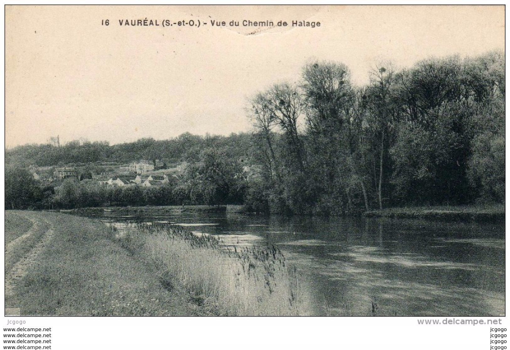 VAUREAL  Vue Du Chemin De Halage  2 Scans - Vauréal