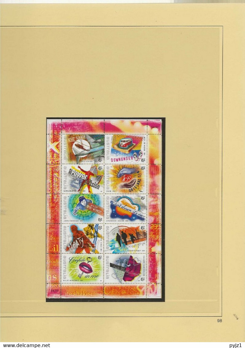 2001 MNH Australia Year Collection According To SAFE Album - Années Complètes