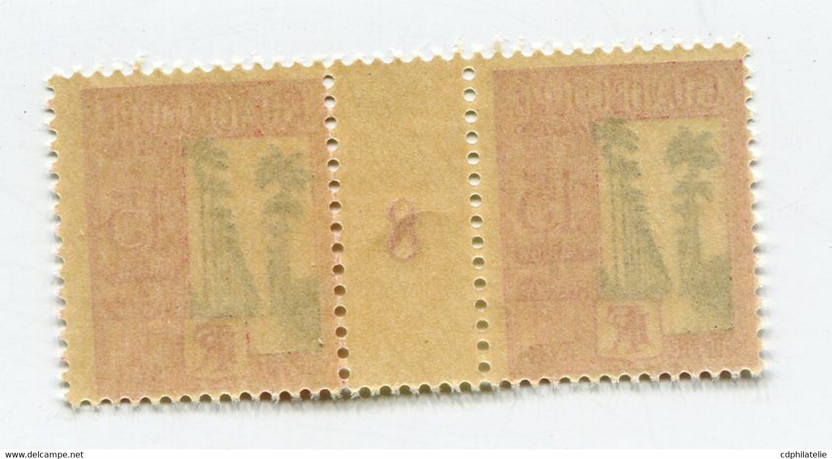 GUADELOUPE TAXE N°29 ** EN PAIRE AVEC MILLESIME 8  ( 1928 ) - Timbres-taxe