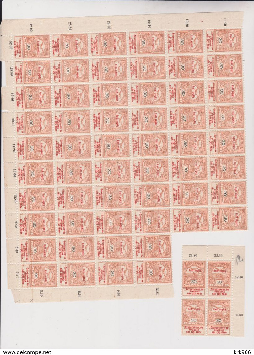 HUNGARY 1914 30 F Nice Accumulation 60 Stamps  MNH - Ungebraucht