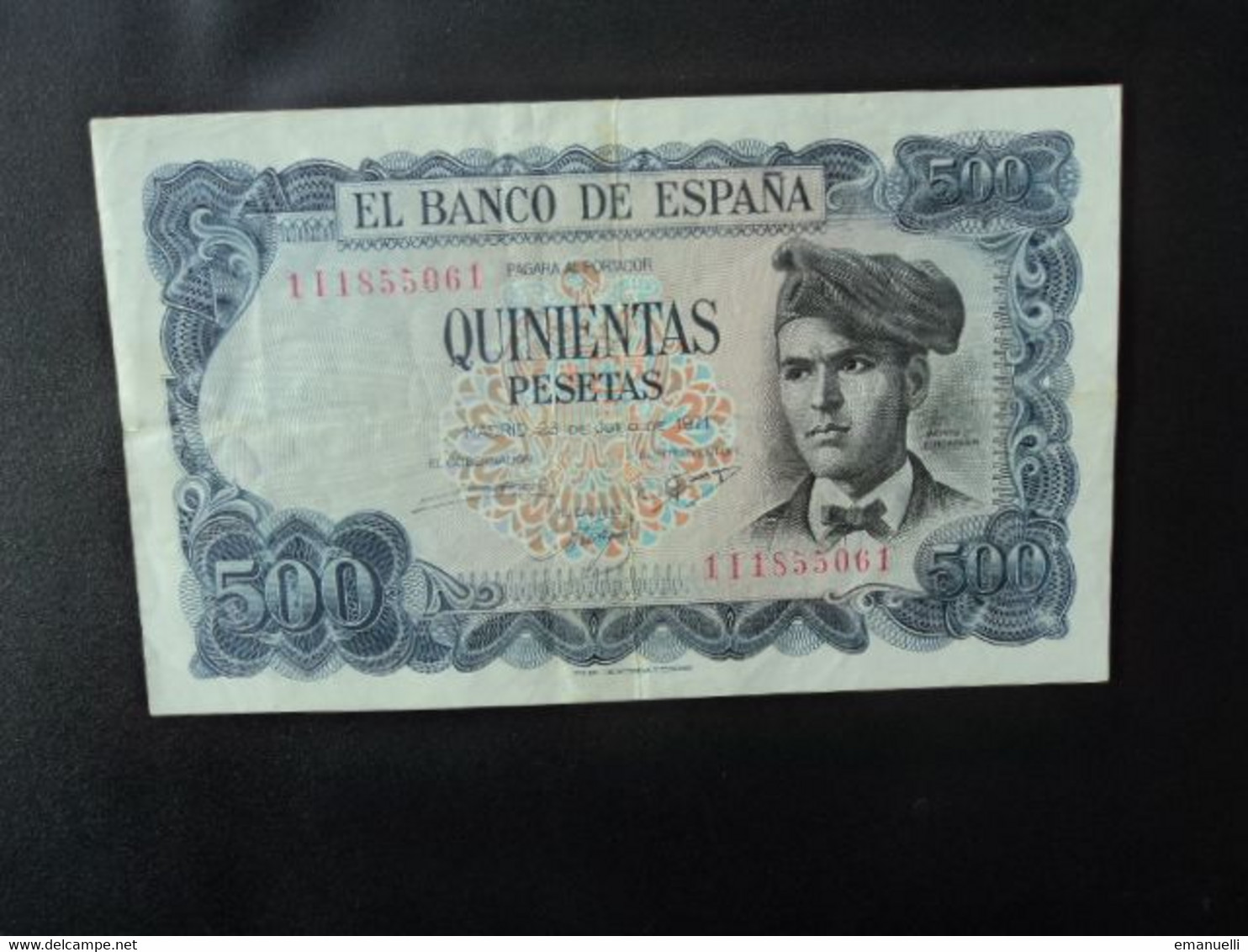 ESPAGNE * : 500 PESETAS     23.7.1971     CB 188 / CMB 508 / P 153a      TTB+  ** - 500 Pesetas