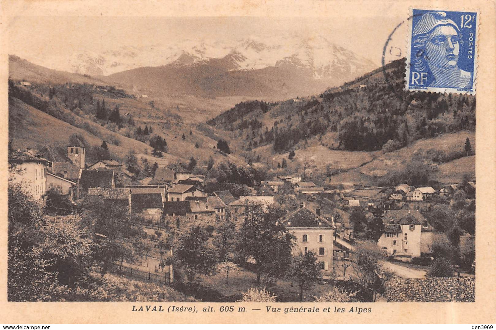 LAVAL (Isère) - Vue Générale Et Les Alpes - Laval