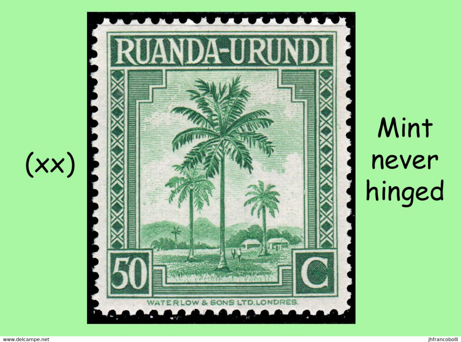 1942 ** RUANDA-URUNDI RU 126/146 MNH PALM SET SELECTION ( x 21 stamps )