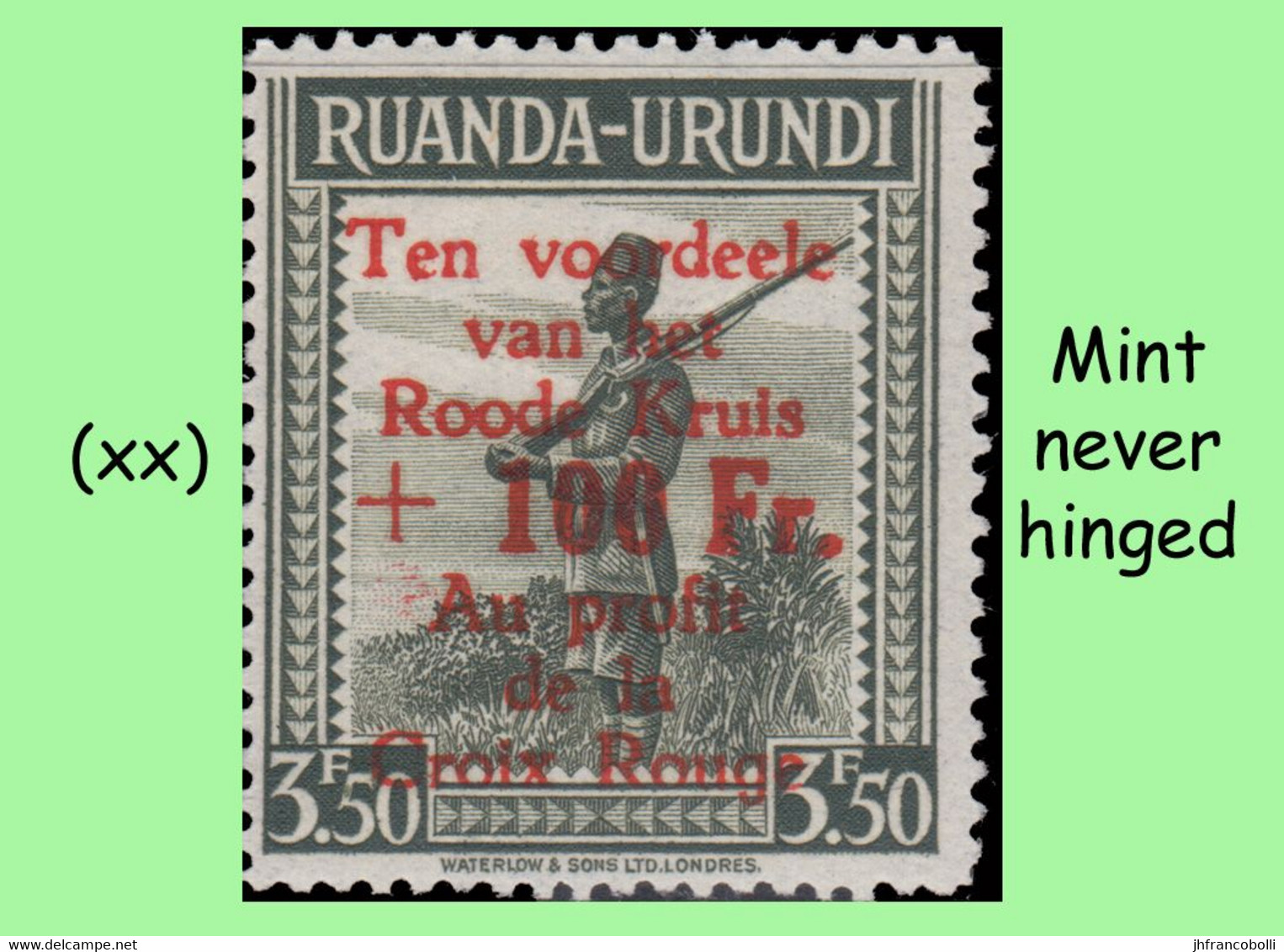 1944 ** RUANDA-URUNDI RU 150/153 MNH FULL RED CROSS PALM SET ( X 4 Stamps ) - Unused Stamps