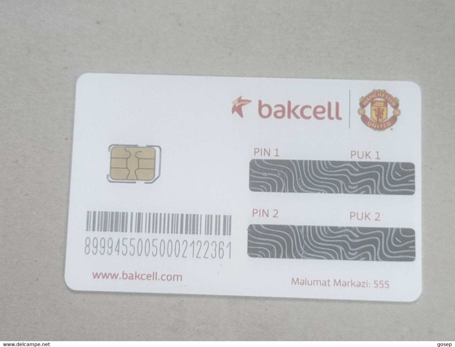 Azerbaijan-SIM CARD-BAKCELL-(20)-(89994550050002122361)-(e)-(look Out Side Foto)+1card Prepiad Free - Azerbaigian