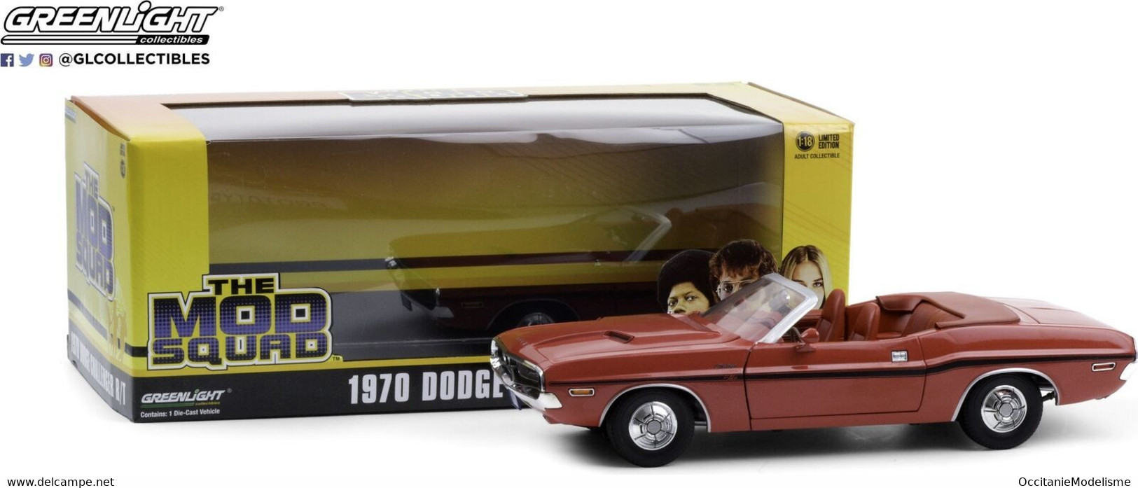 Greenlight - DODGE CHALLENGER R/T 1970 Convertible - The Mod Squad Réf. 13565 Neuf 1/18 - Other & Unclassified