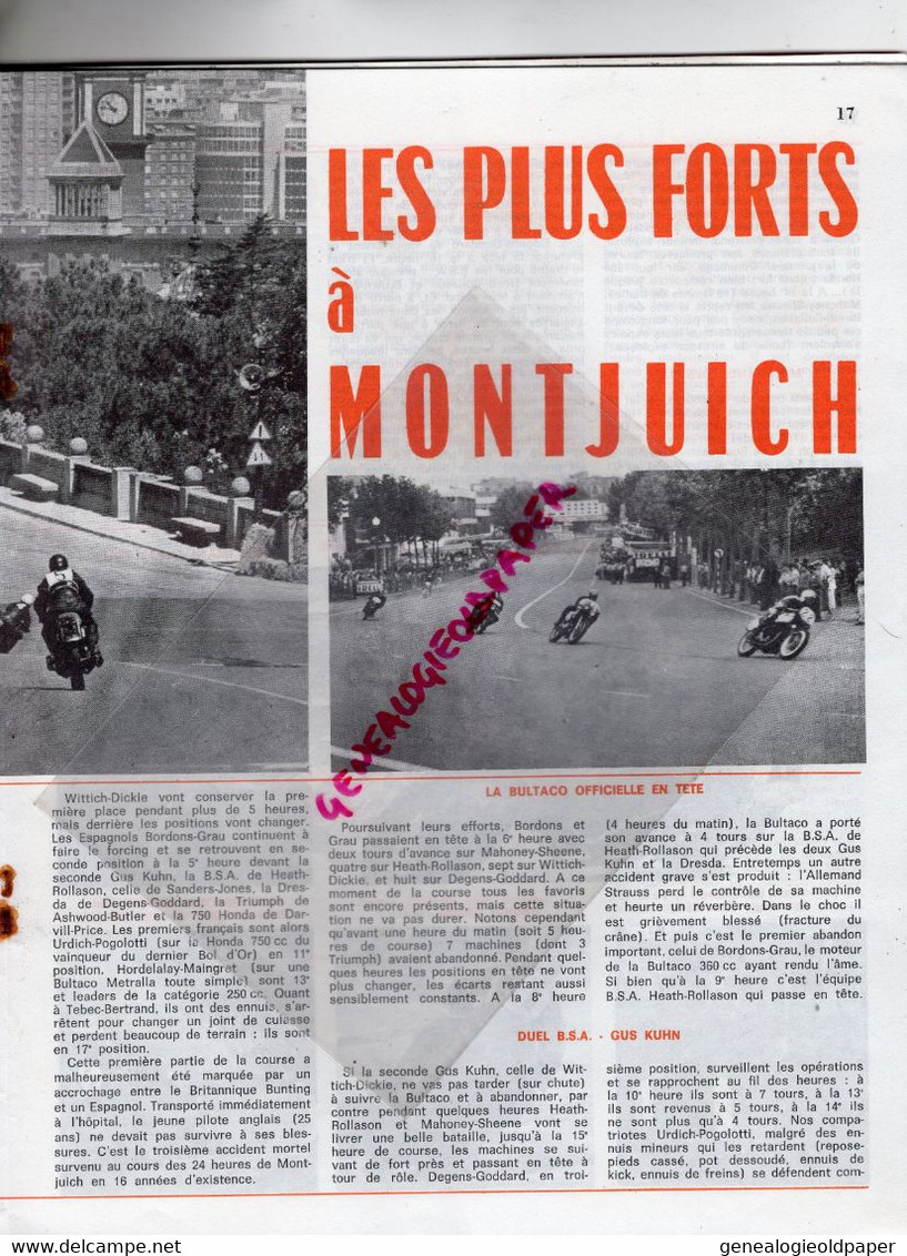 MOTO REVUE- 1970- N° 1989-SPA AGO ET RAVEL-MALAGUTI-VAL ISERE -MONTFORT LE ROTROU-MONTJUICH DEGENS GODDARD -DRESDA-DINAN