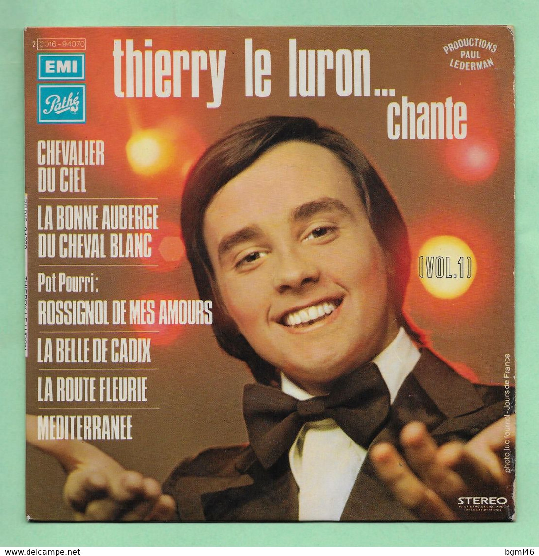 Disque Vinyle 45 Tours : THIERRY LE LURON  :  Voir Les Titres Dans La Description..Scan B  : Voir 2 Scans - Humour, Cabaret