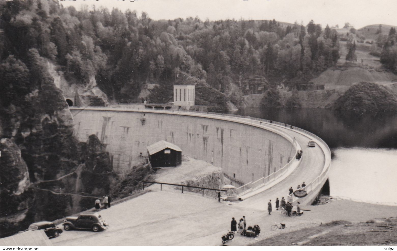 Rossens.  Barrage Sur La Sarine, Lac De La Gruyère. Visiteurs. Carte-photo - Rossens