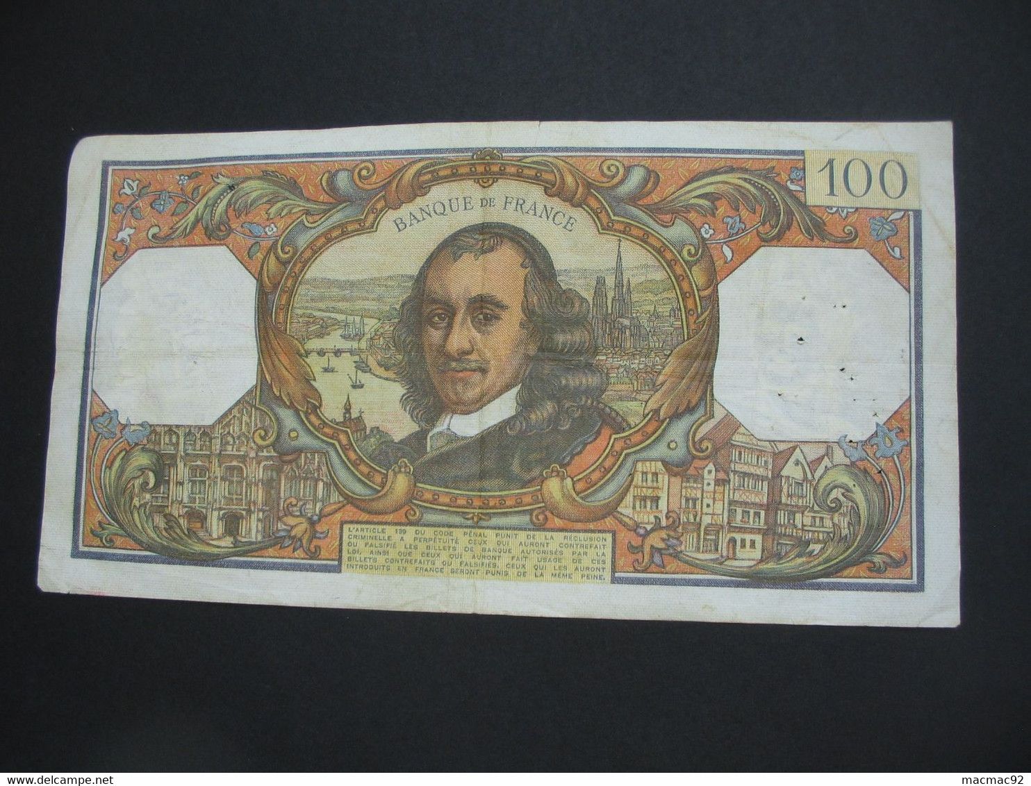 100 Francs - Cent Francs CORNEILLE  7-11-1968   **** EN ACHAT IMMEDIAT **** - 100 F 1964-1979 ''Corneille''