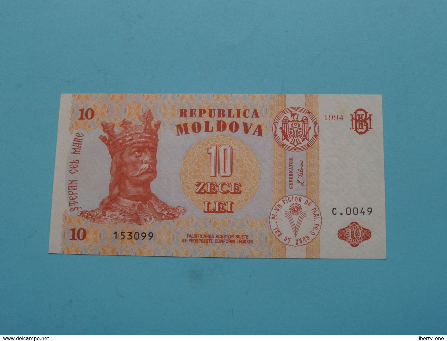 10 Zece Lei ( 153099 - C.0049 ) Republica MOLDOVA - 1994 ( Voir / See > Scans ) UNC ! - Moldavie