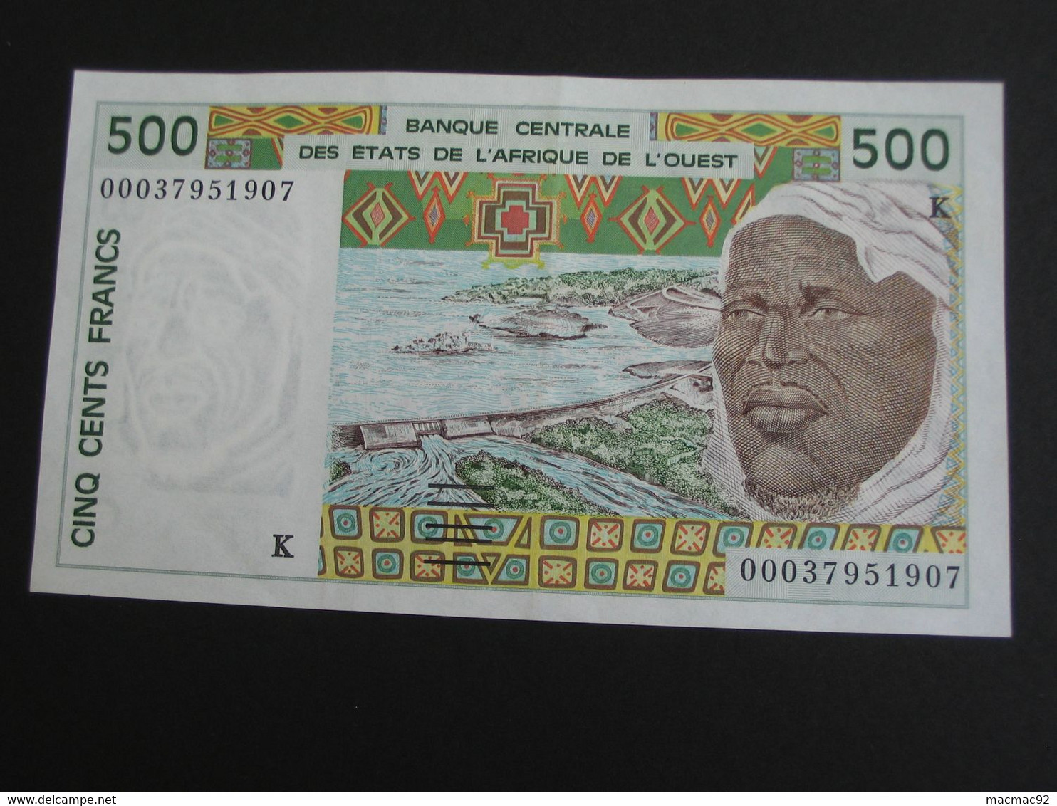 SENEGAL = K 500 Francs 2002- Banque Centrale Des Etats De L'Afrique De L'Ouest  **** EN ACHAT IMMEDIAT **** - Sénégal