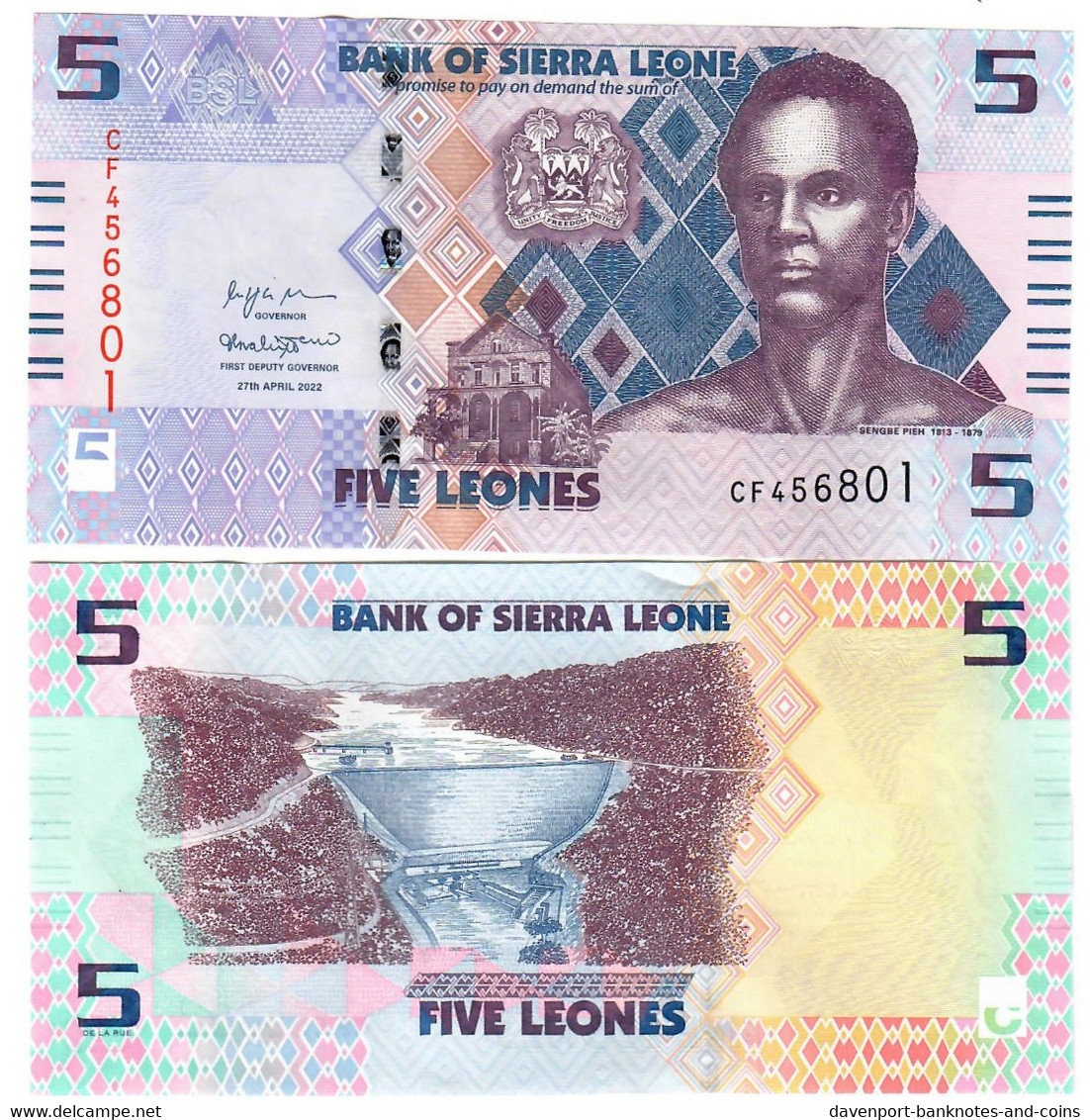 Sierra Leone 5 New Leones 2022 UNC - Sierra Leone