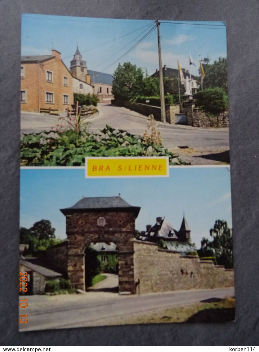 BRA SUR LIENNE  L'EGLISE ET LE SACRE COEUR   LE CHATEAU - Lierneux