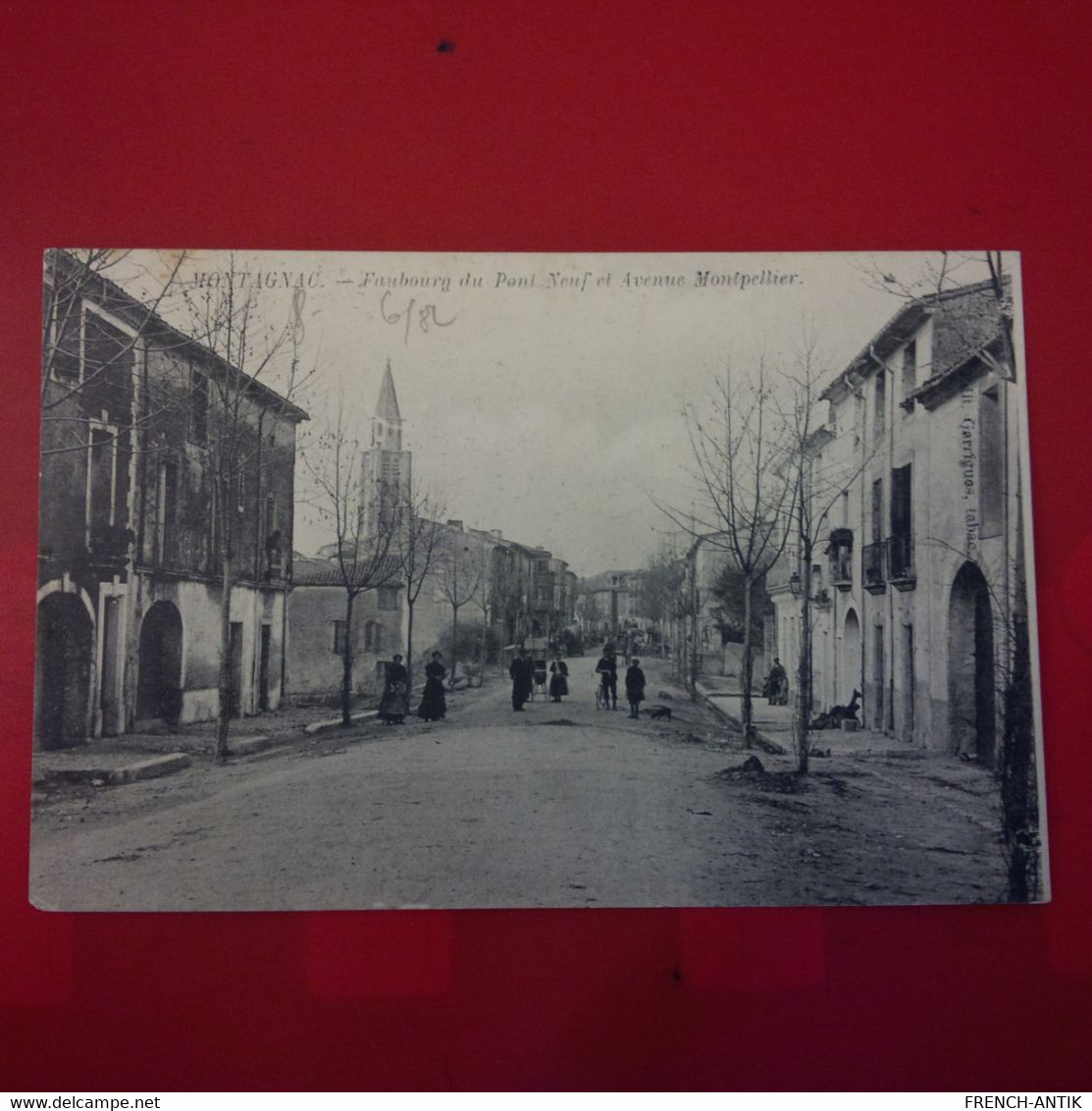 CACHET 81 E D INFANTERIE DETACHEMENT DE MONTAGNAC SUR CARTE FAUBOURG DU PONT NEUF - Briefe U. Dokumente