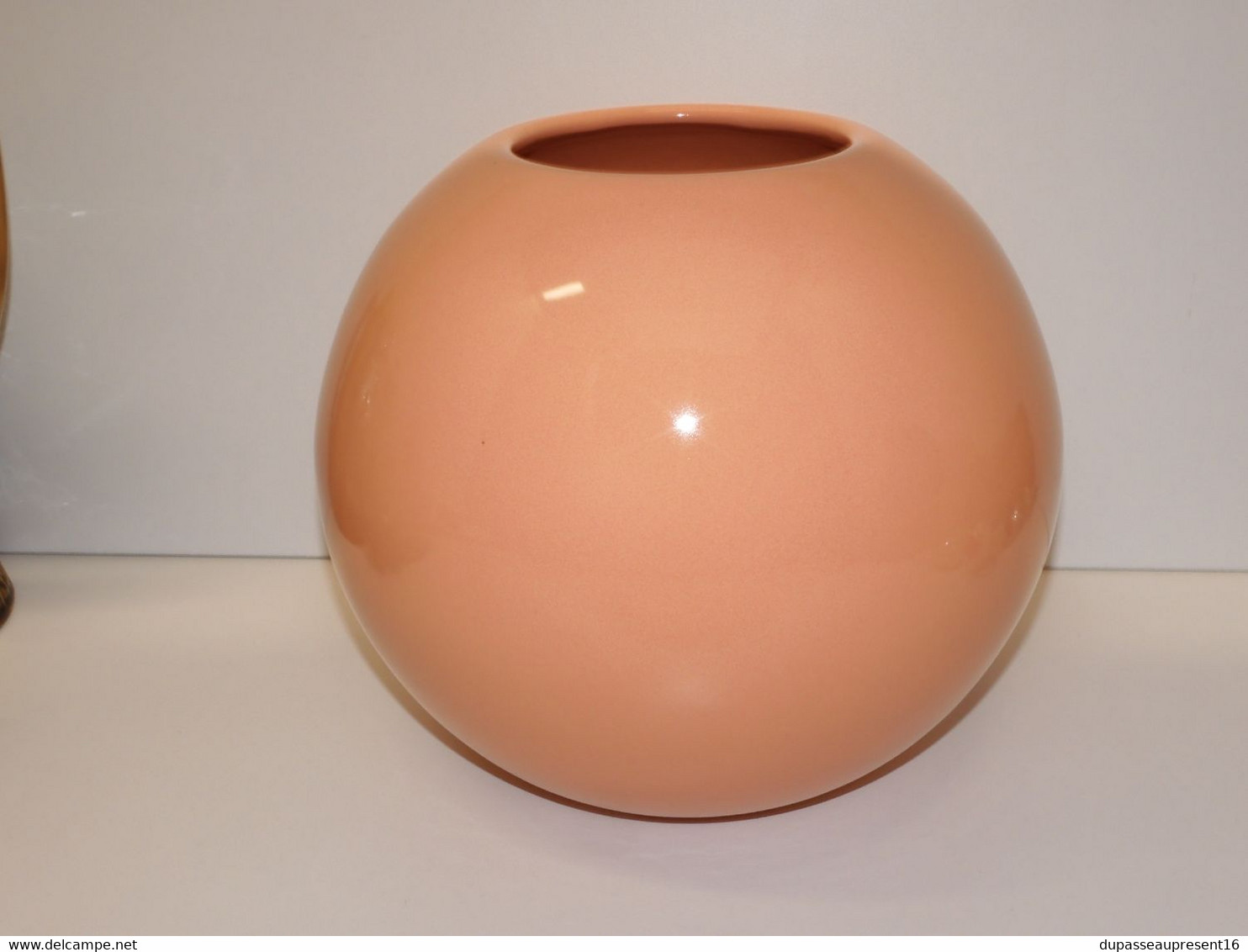 *JOLI VASE BOULE VINTAGE SAINT CLEMENT Couleur Orangé COLLECTION DECO XXe    E - Saint Clément (FRA)