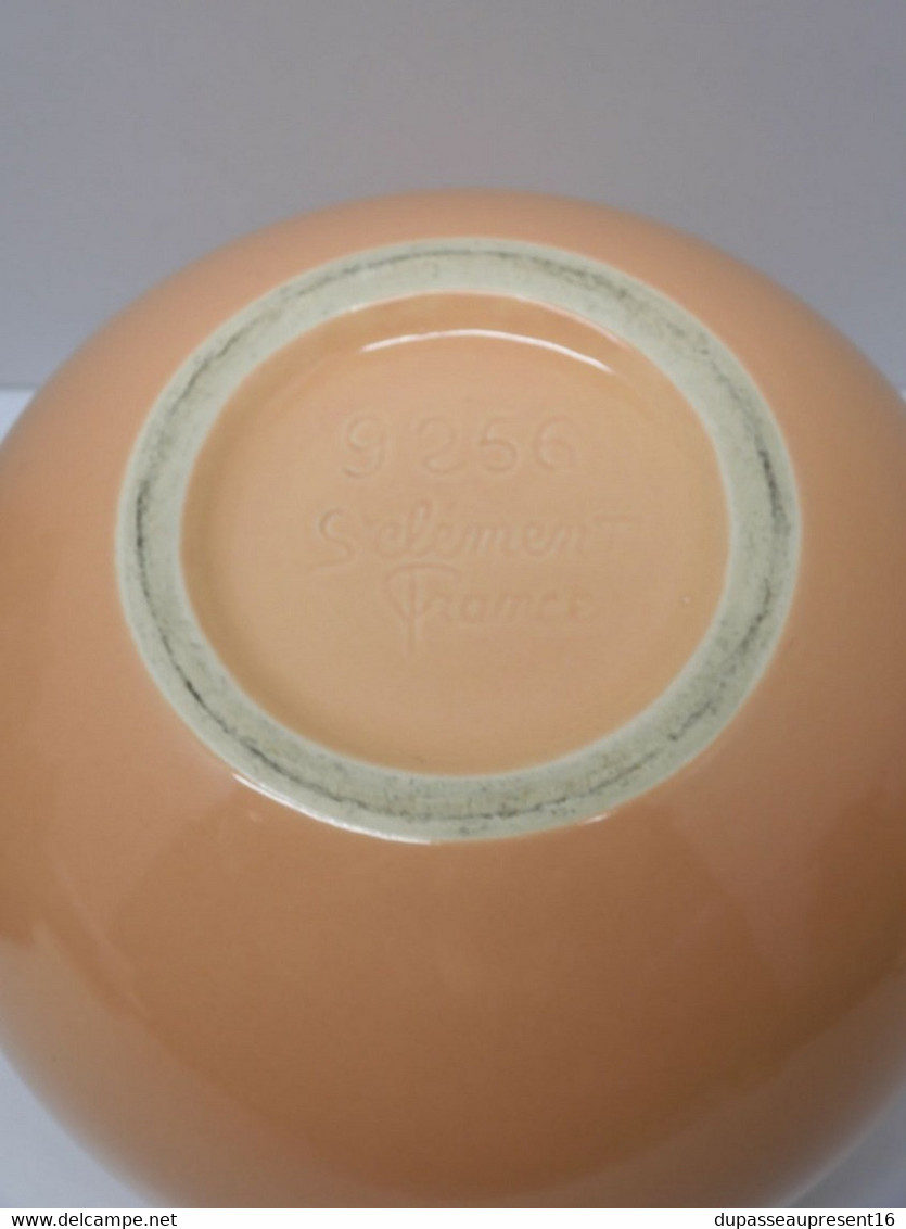 *JOLI VASE BOULE VINTAGE SAINT CLEMENT Couleur Orangé COLLECTION DECO XXe    E - Saint Clément (FRA)