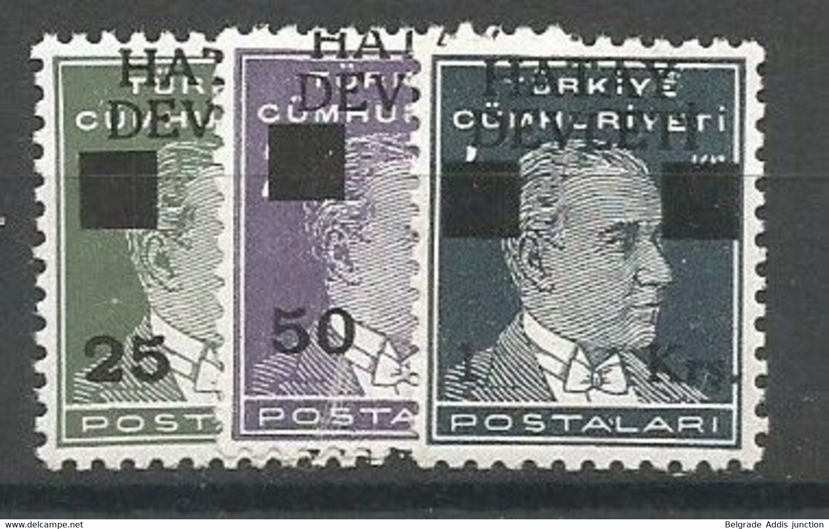 Turkey Türkei Turkiye Hatay Mi.11/13 Complete Set MNH / ** 1939 - 1934-39 Sandschak Alexandrette & Hatay