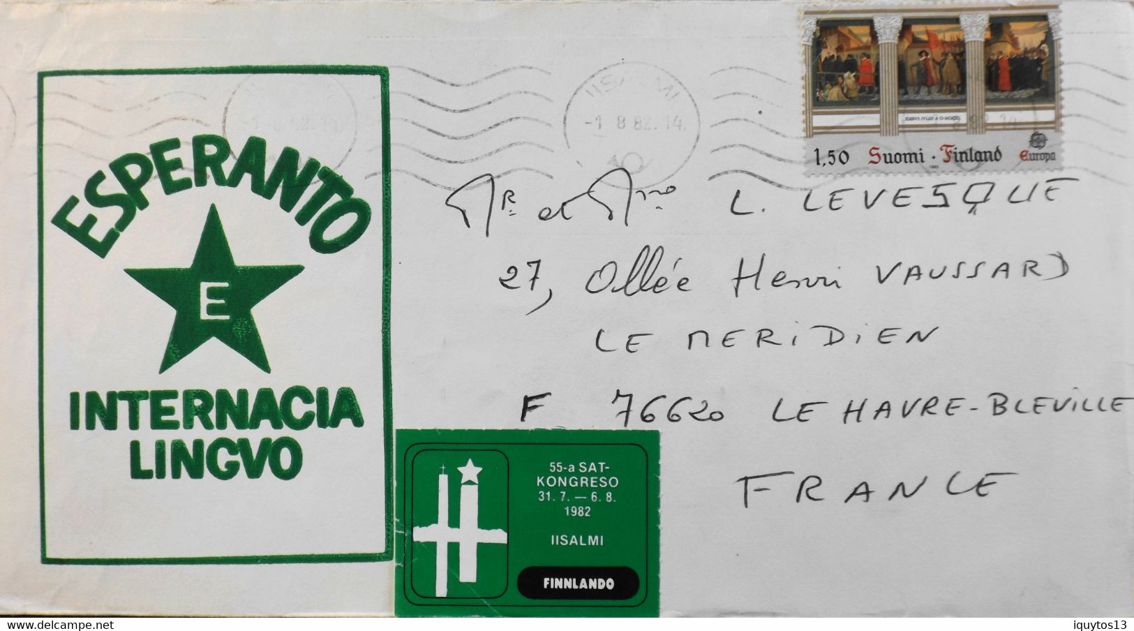 Finlande > 1981-90 > Lettre Illustrée ESPERANTO Langue Internationale - Congreso Du 31.7 Au 6.8.1982 En FINLANDE - Lettres & Documents